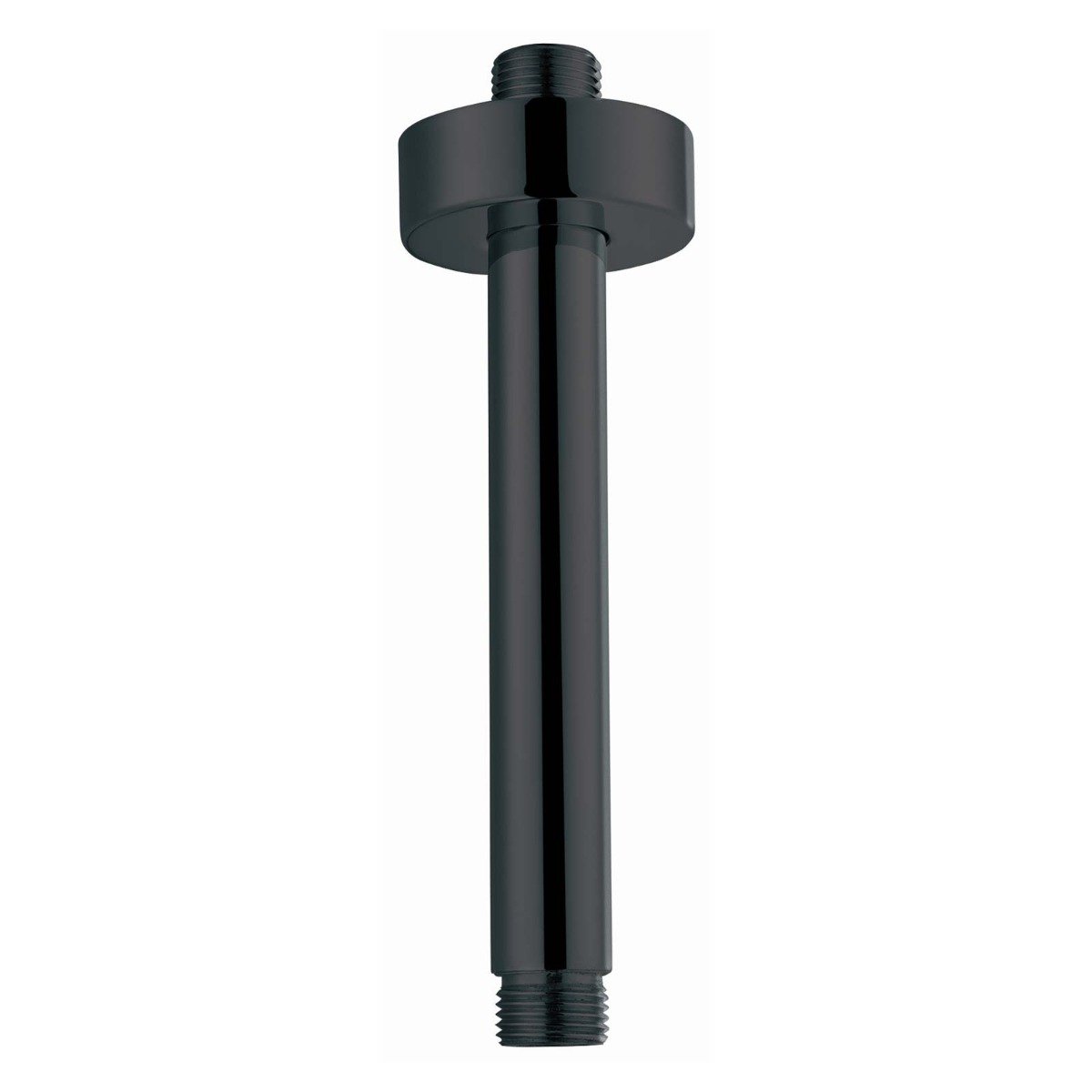 Zena Matt Black Round Shower Ceiling Arm 250mm