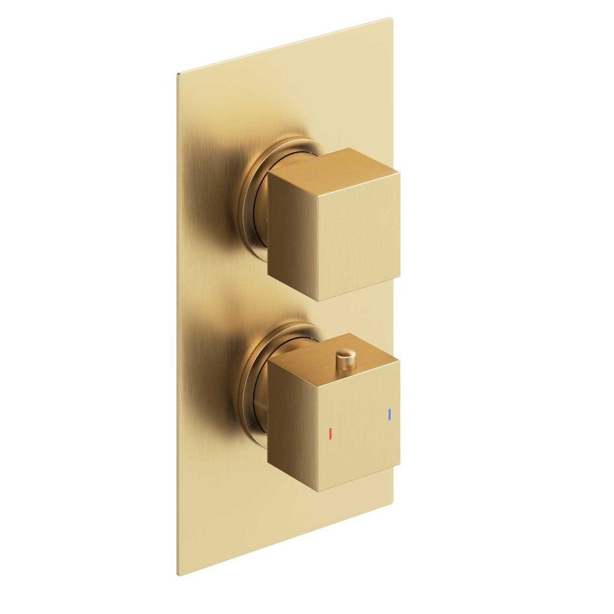 Zena Brushed Gold Dual Outlet Square Concealed Valve