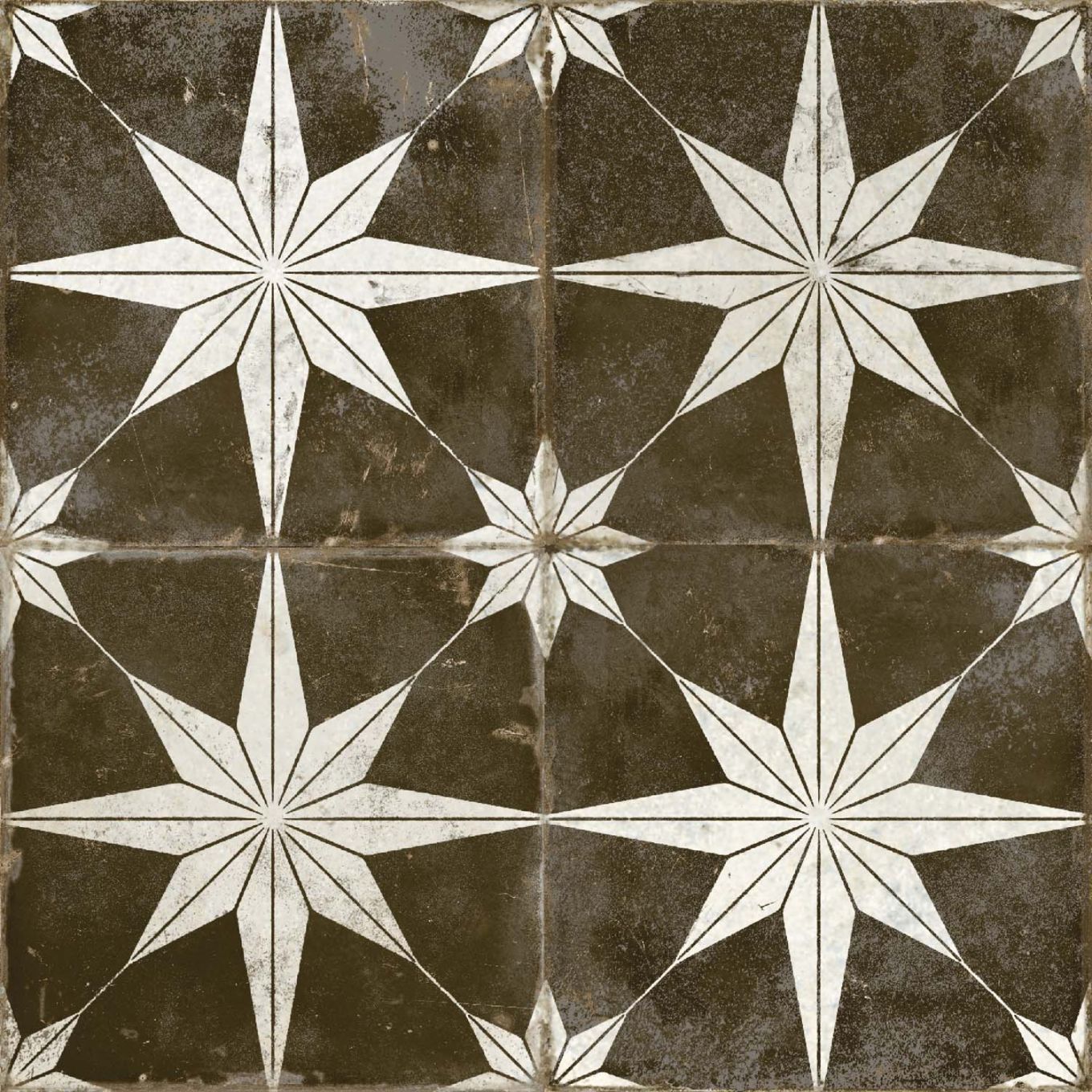 Fired Star Black Reverse Matt Ceramic Tile 450x450mm