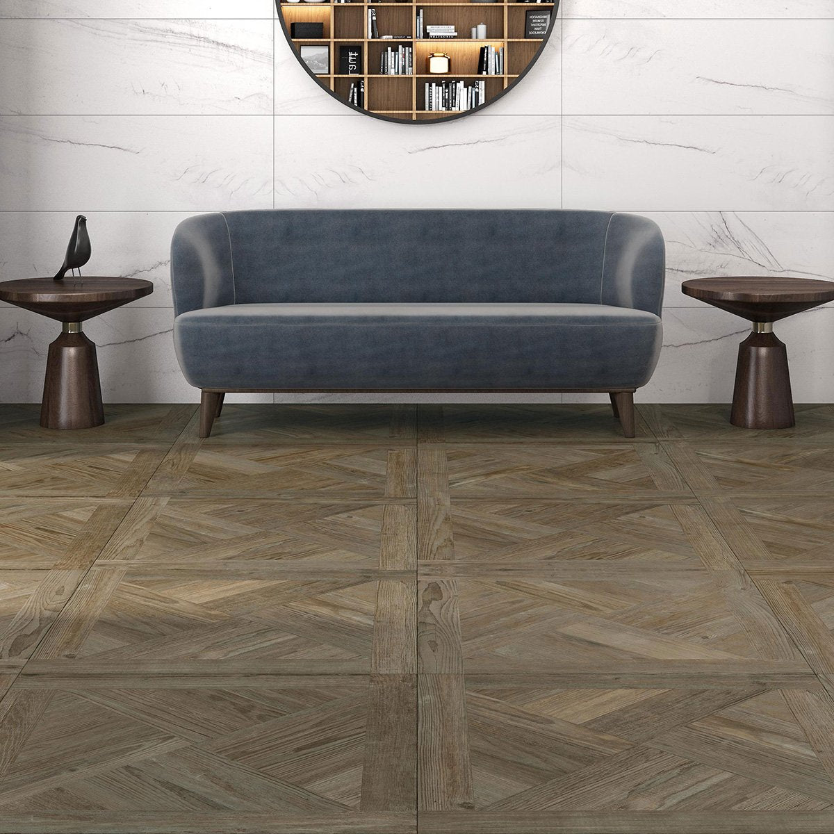 Pinkman Umber Wood Effect Matt Porcelain Tile 900x900mm