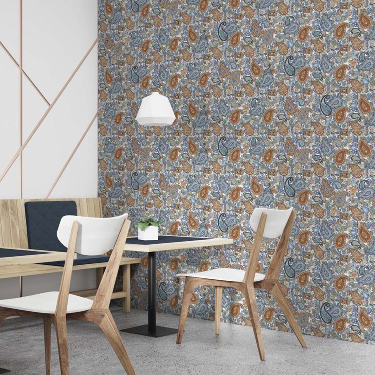 Clyde Paisley Nur Matt Porcelain Tile 250x250mm