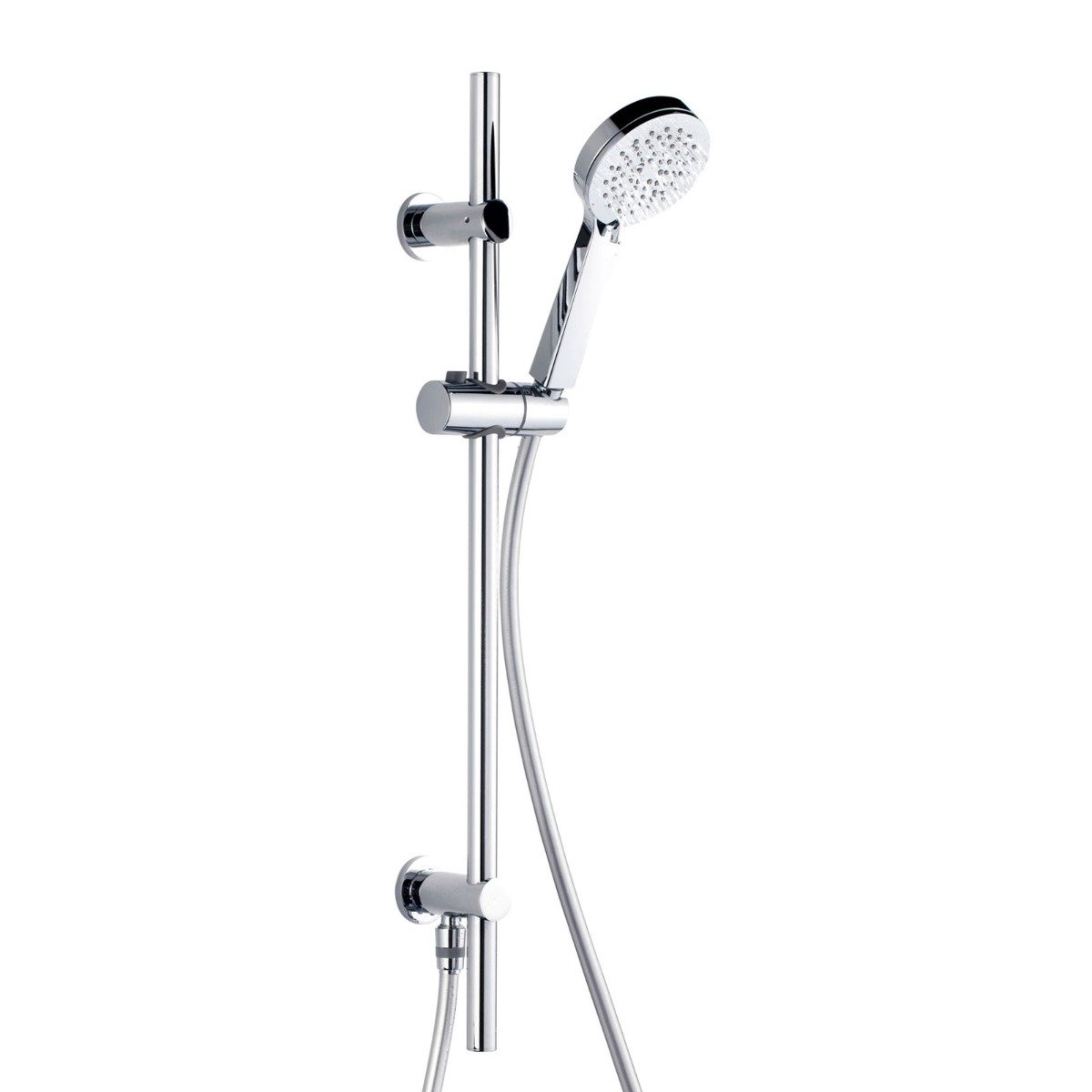 Vade Chrome Round Slide Rail Kit with Built In Wall Outlet