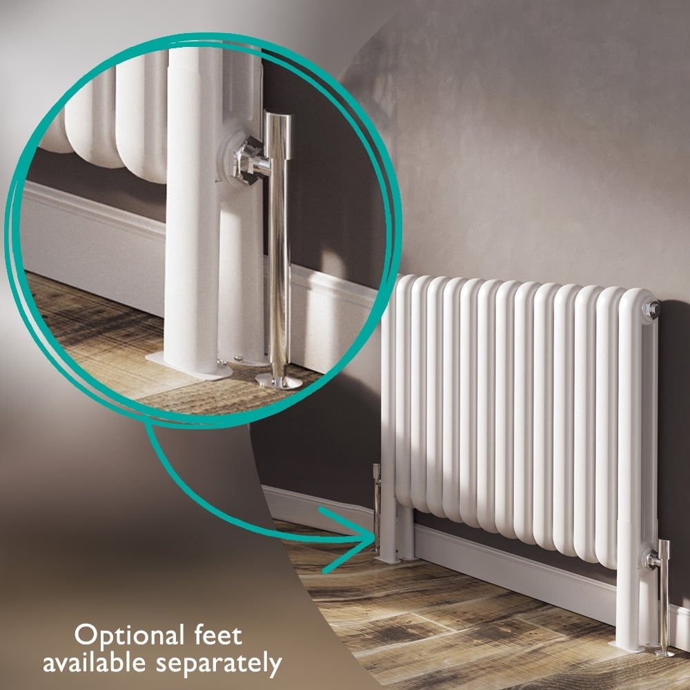 Etam White Horizontal Column Radiator 600x860mm