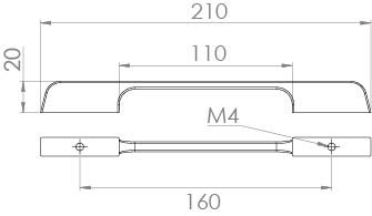 Saneux FLORENCE Handle - 220mm & 380mm - 160mm & 320mm Centres