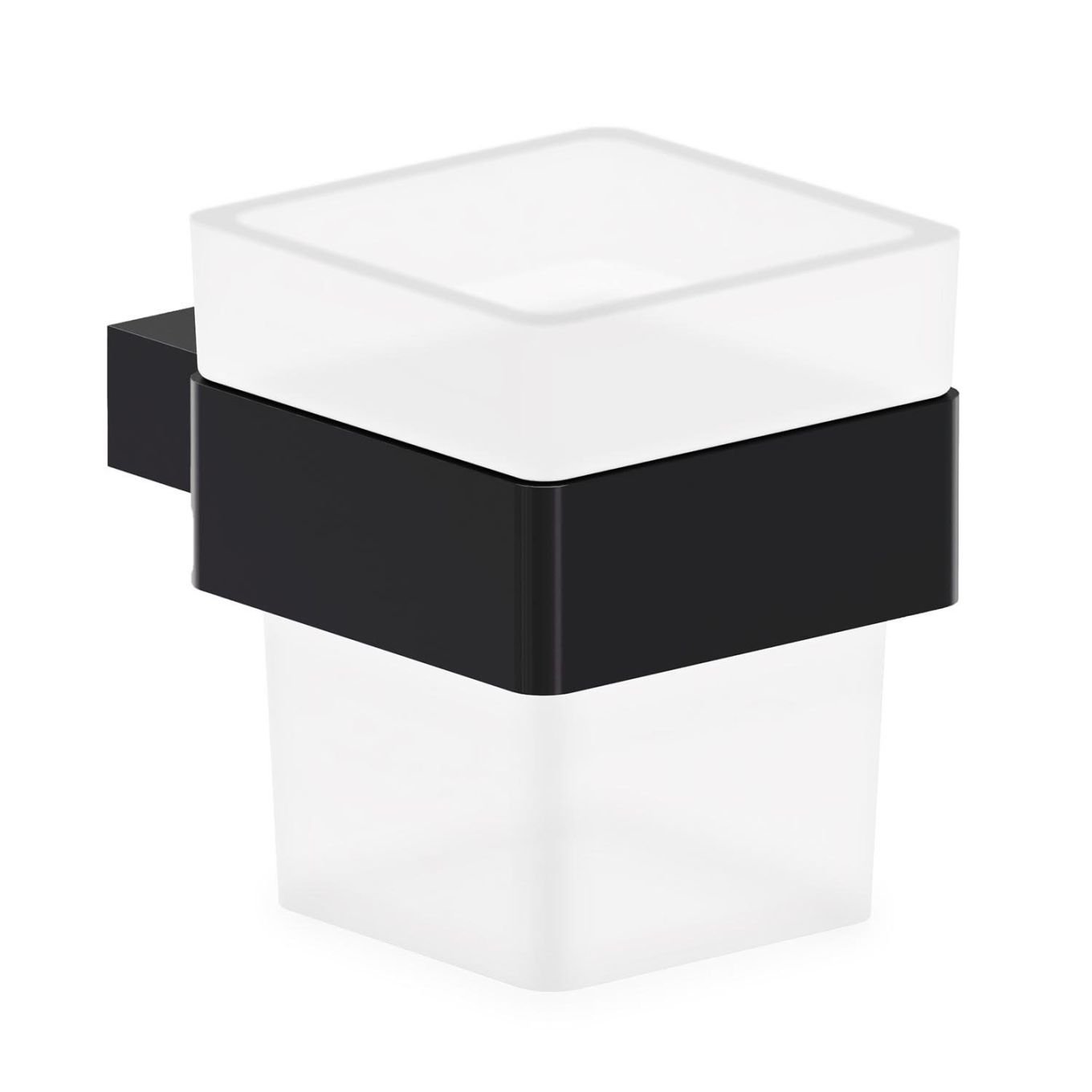Elora Matt Black Toothbrush Tumbler and Holder