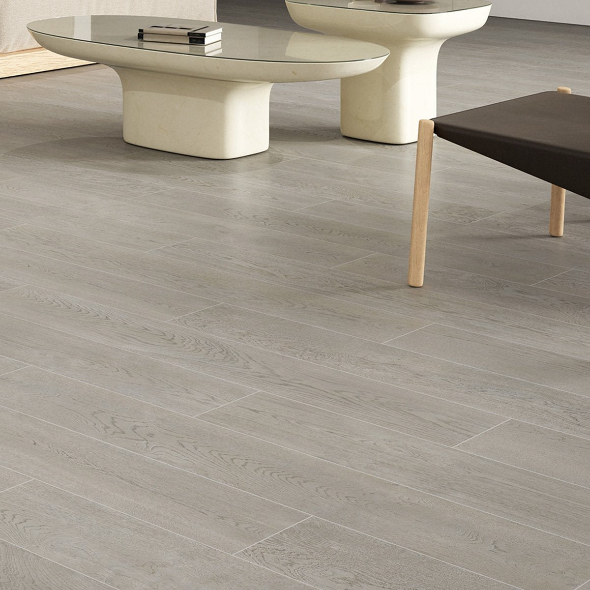 Ceppri Grey Wood Effect Matt Porcelain Tile 197x1200mm