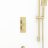 Quadro soft square shower valve – 2 handle, 1 outlet – Brushed Brass