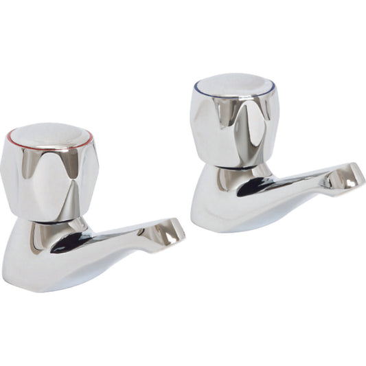 Elegant Haven Skara Chrome Basin Pillar Taps