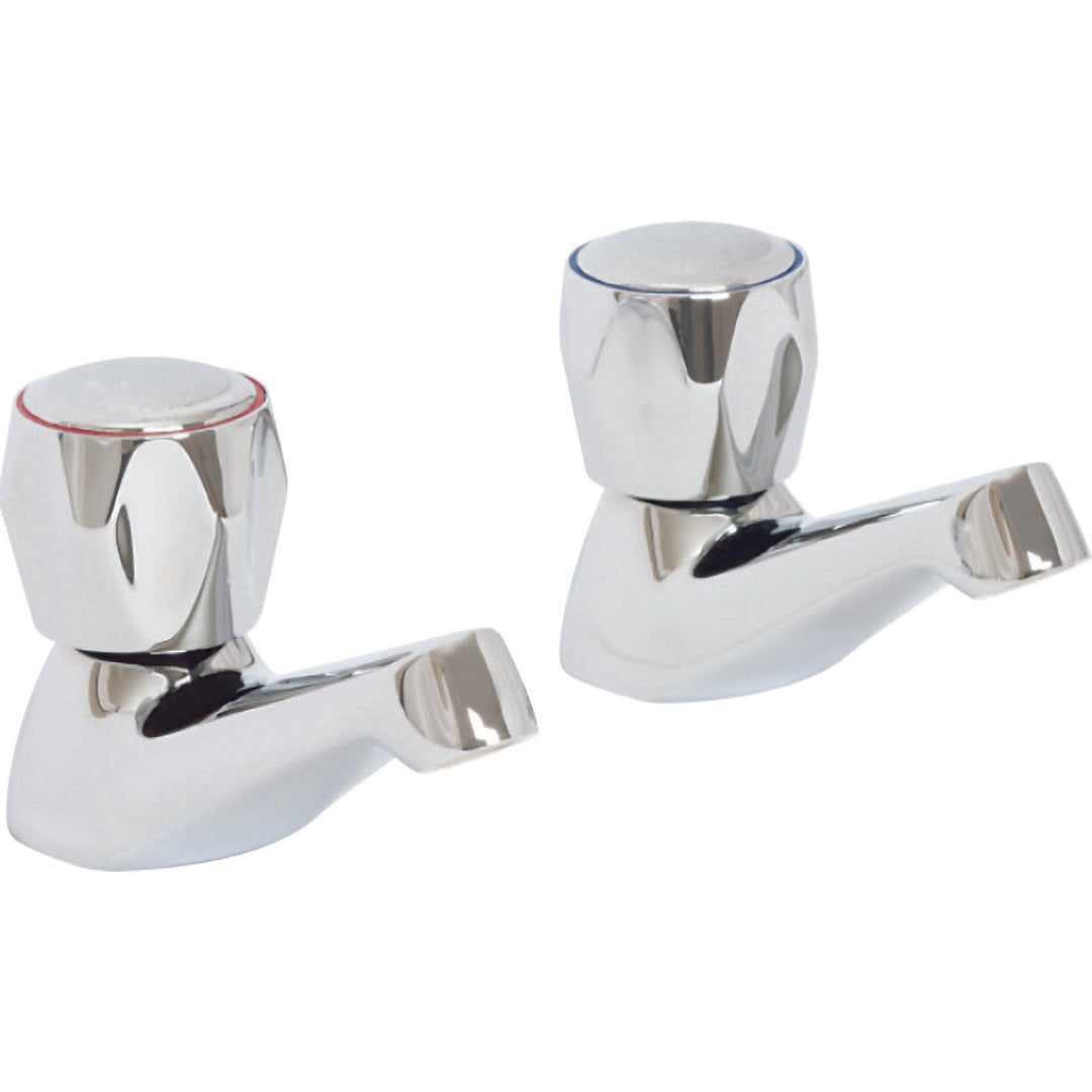 Elegant Haven Skara Chrome Bath Pillar Taps
