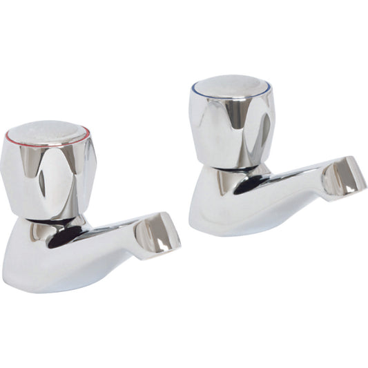 Elegant Haven Skara Chrome Bath Pillar Taps