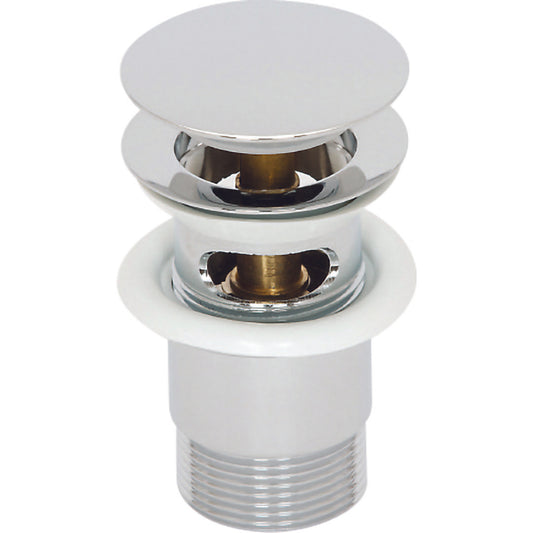 Elegant Haven Chrome Slotted Push Button Basin Waste