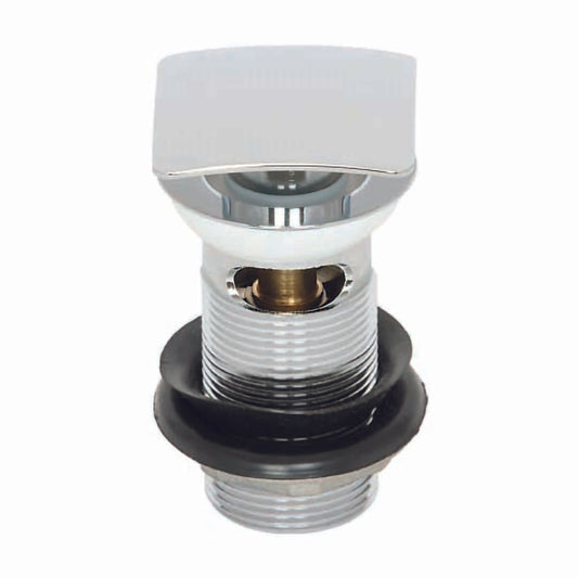 Elegant Haven Chrome Slotted Square Push Button Basin Waste 1