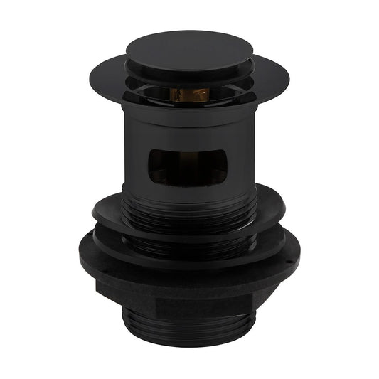 Elegant Haven Black Slotted Mini Push Top Basin Waste 10