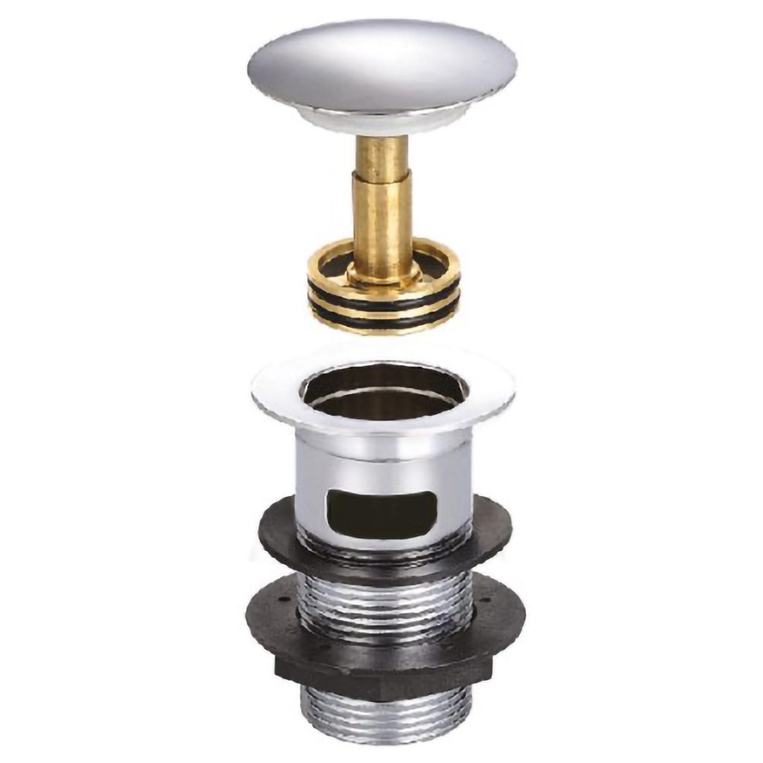 Elegant Haven Chrome Slotted Easy Clean Push Button Basin Waste 10