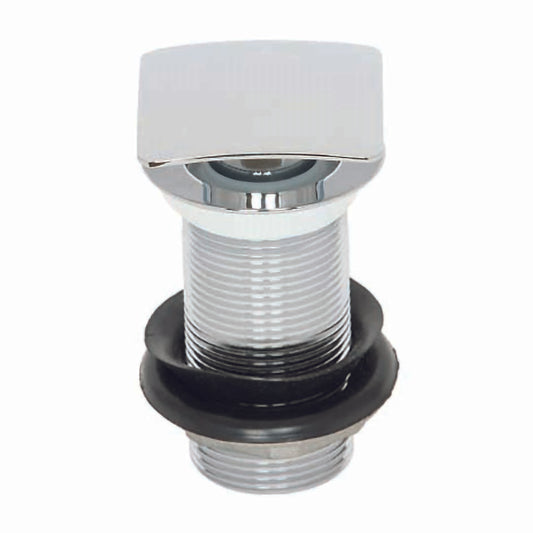 Elegant Haven Chrome Unslotted Square Push Button Basin Waste 1