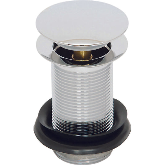 Elegant Haven Chrome Unslotted Push Button Basin Waste No Shroud 1