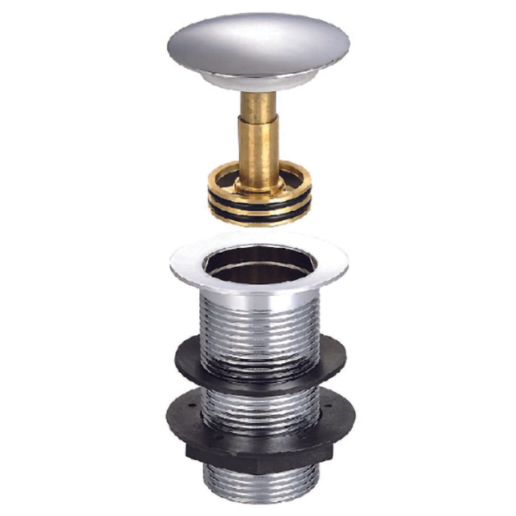 Highlife Chrome Unslotted Easy Clean Push Button Basin Waste 10910se