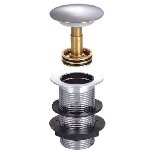 Highlife Chrome Unslotted Easy Clean Push Button Basin Waste 10910se