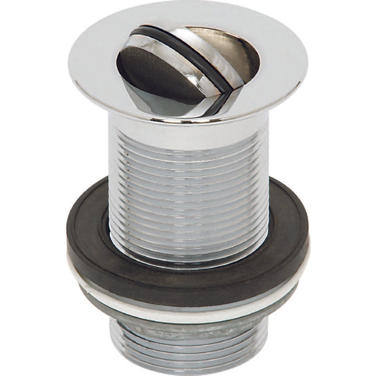 Elegant Haven Chrome Unslotted Swivel Top Basin Waste