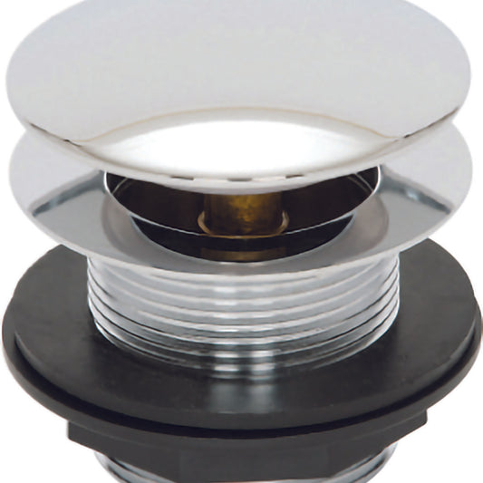 Elegant Haven Chrome Push Button Bath Waste No Overflow