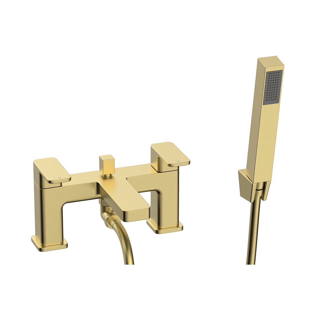 Elegant Haven Fife Brushed Brass Bath Shower Mixer 1