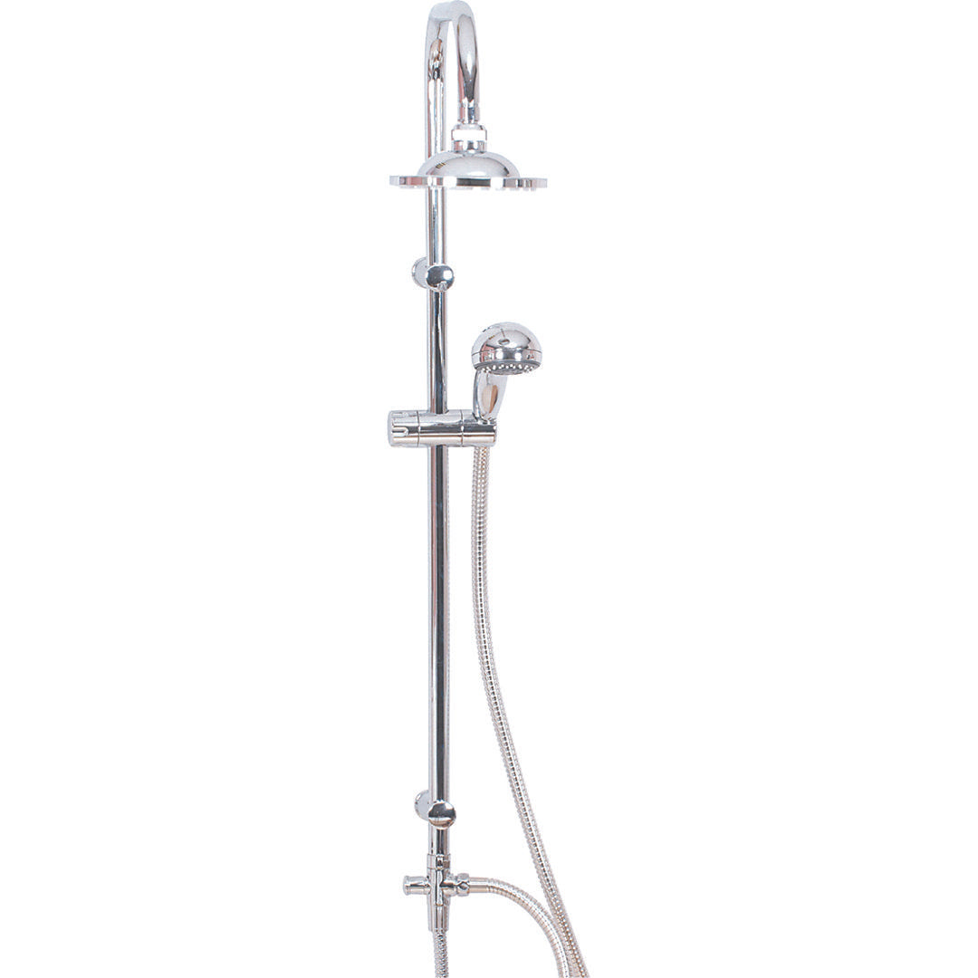 Elegant Haven Leven Chrome Round Overhead Exposed Rain Shower