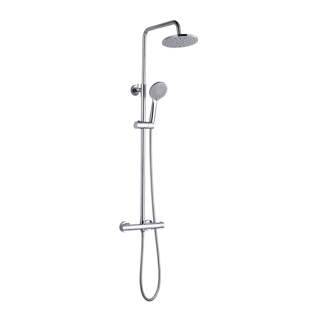Elegant Haven Eco Thermostatic Chrome Exposed Bar Shower Valve