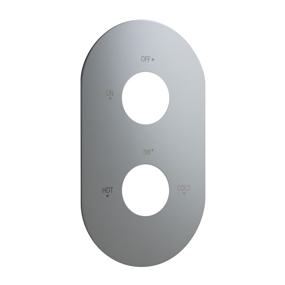 Elegant Haven Oban Oval Chrome 2 Hole Single Flow Face Plate