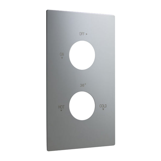 Elegant Haven Oban Square Chrome 2 Hole Single Flow Face Plate