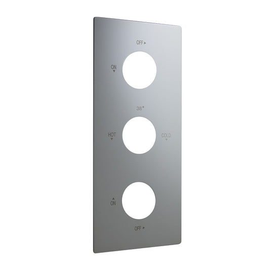 Elegant Haven Oban Square Chrome 3 Hole Dual Flow Face Plate