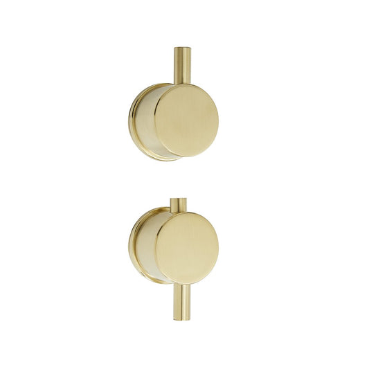 Elegant Haven Oban Brushed Brass Round 2 Handle Pack 1