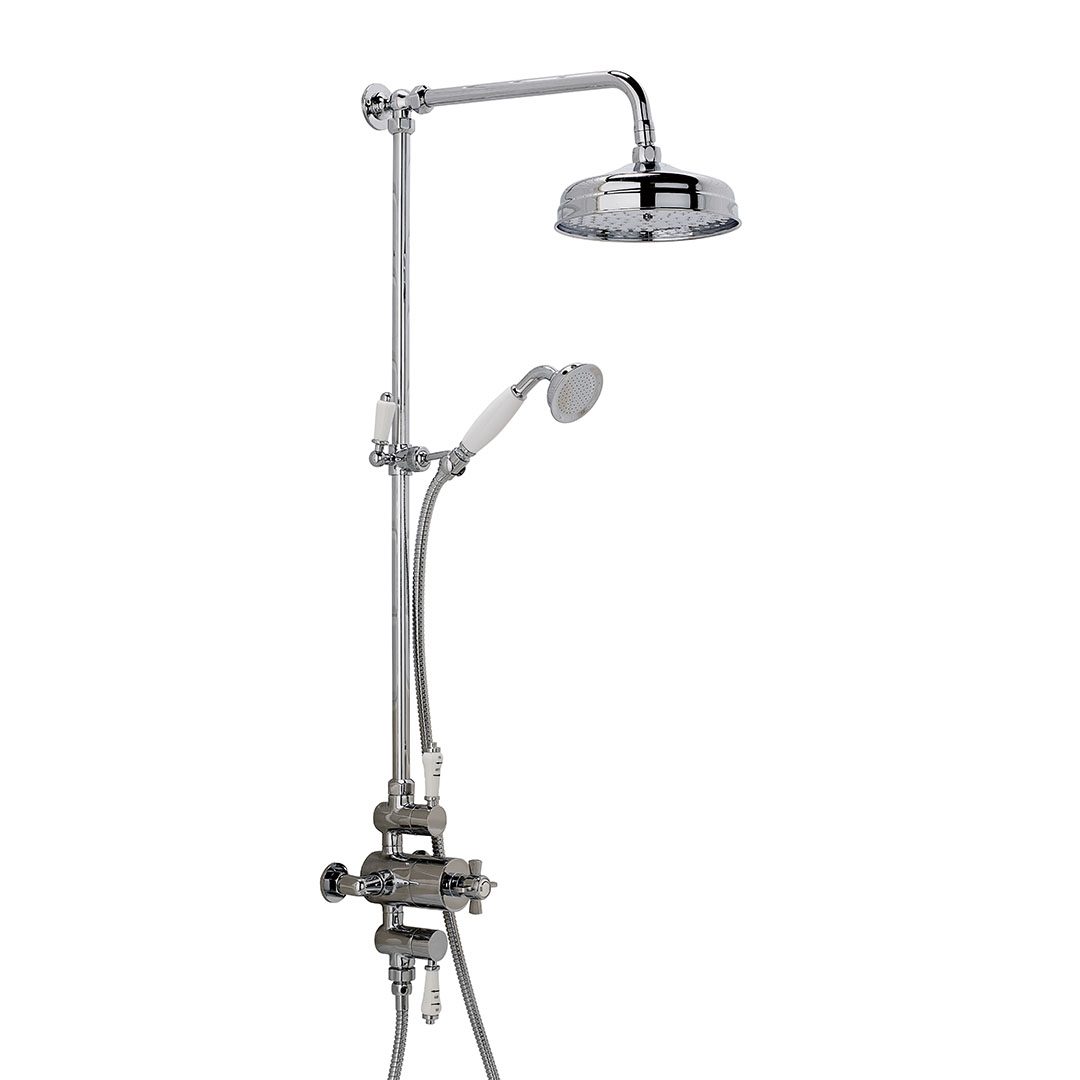 Elegant Haven Dunbar Thermostatic Chrome Exposed Bar Shower Valve