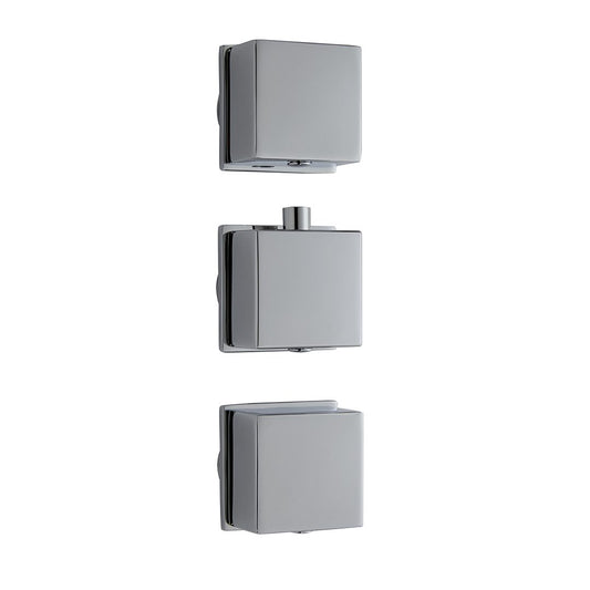 Elegant Haven Oban Chrome Square 3 Handle Pack