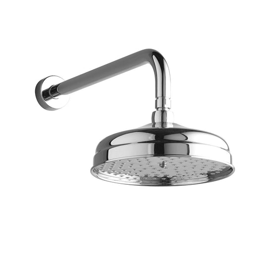 Elegant Haven Dunbar Traditional Chrome Fixed Shower Head And Arm Shower Head
