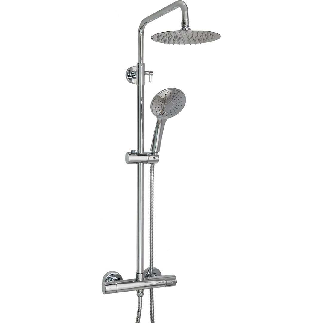 Elegant Haven Spey Thermostatic Chrome Exposed Bar Shower Valve