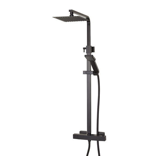 Elegant Haven Orkney Thermostatic Matt Black Exposed Bar Shower Valve 1