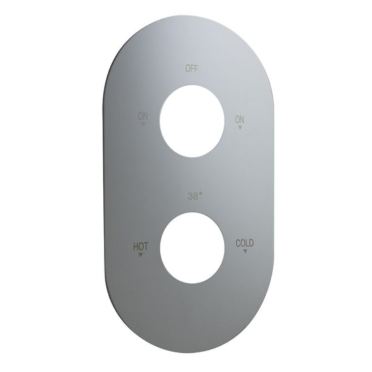 Elegant Haven Oban Oval Chrome 2 Hole Dual Flow Face Plate