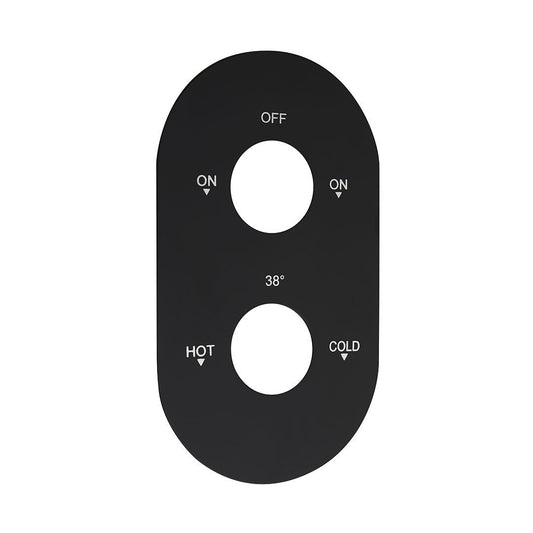 Elegant Haven Oban Oval Black 2 Hole Dual Flow Face Plate 1