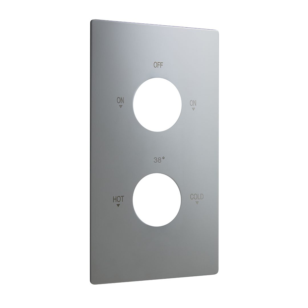 Elegant Haven Oban Square Chrome 2 Hole Dual Flow Face Plate