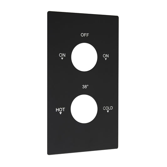 Elegant Haven Oban Square Black 2 Hole Dual Flow Face Plate 1
