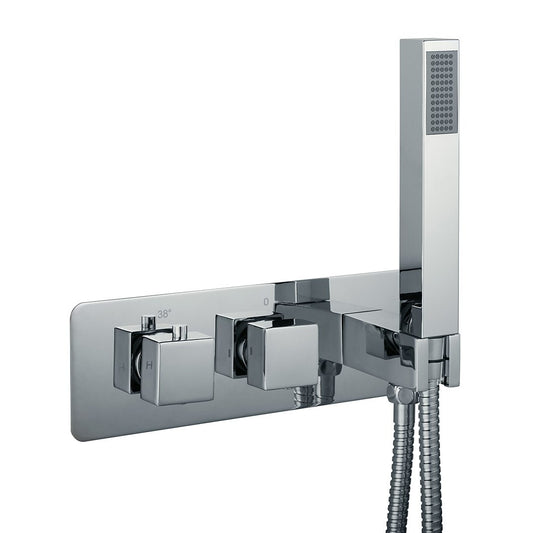 Elegant Haven Oban Horizontal Square Shower Valve With Pencil Handset