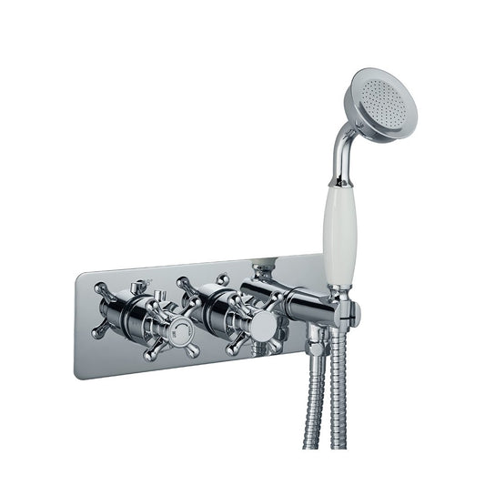 Elegant Haven Oban Horizontal Traditional Shower Valve With Pencil Handset