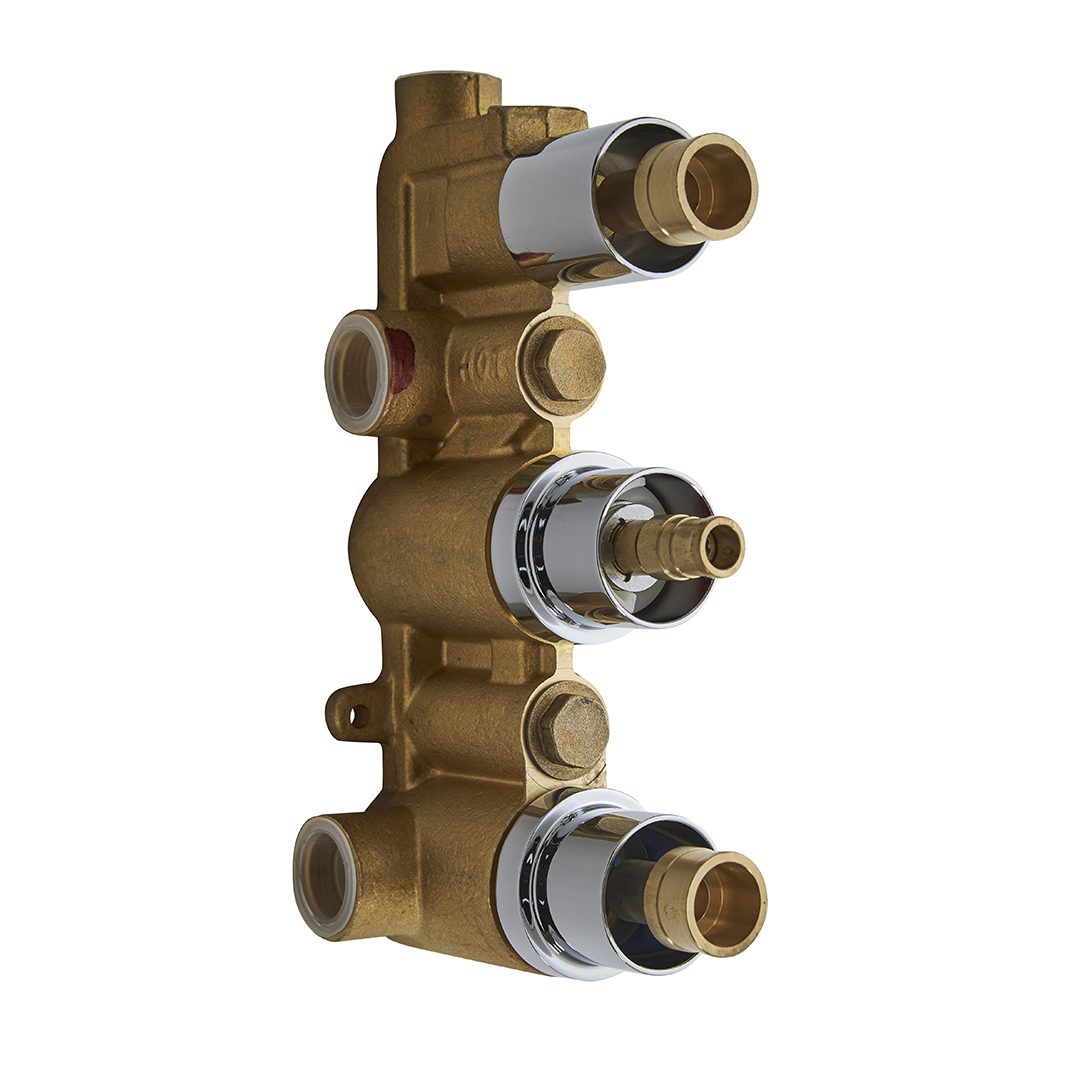 Elegant Haven Oban 3 Handle Triple Flow Shower Valve Body