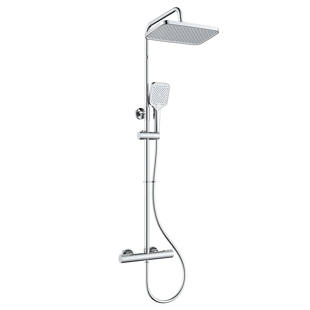 Elegant Haven Angus Cool Touch Chrome Thermostatic Twin Shower Kit