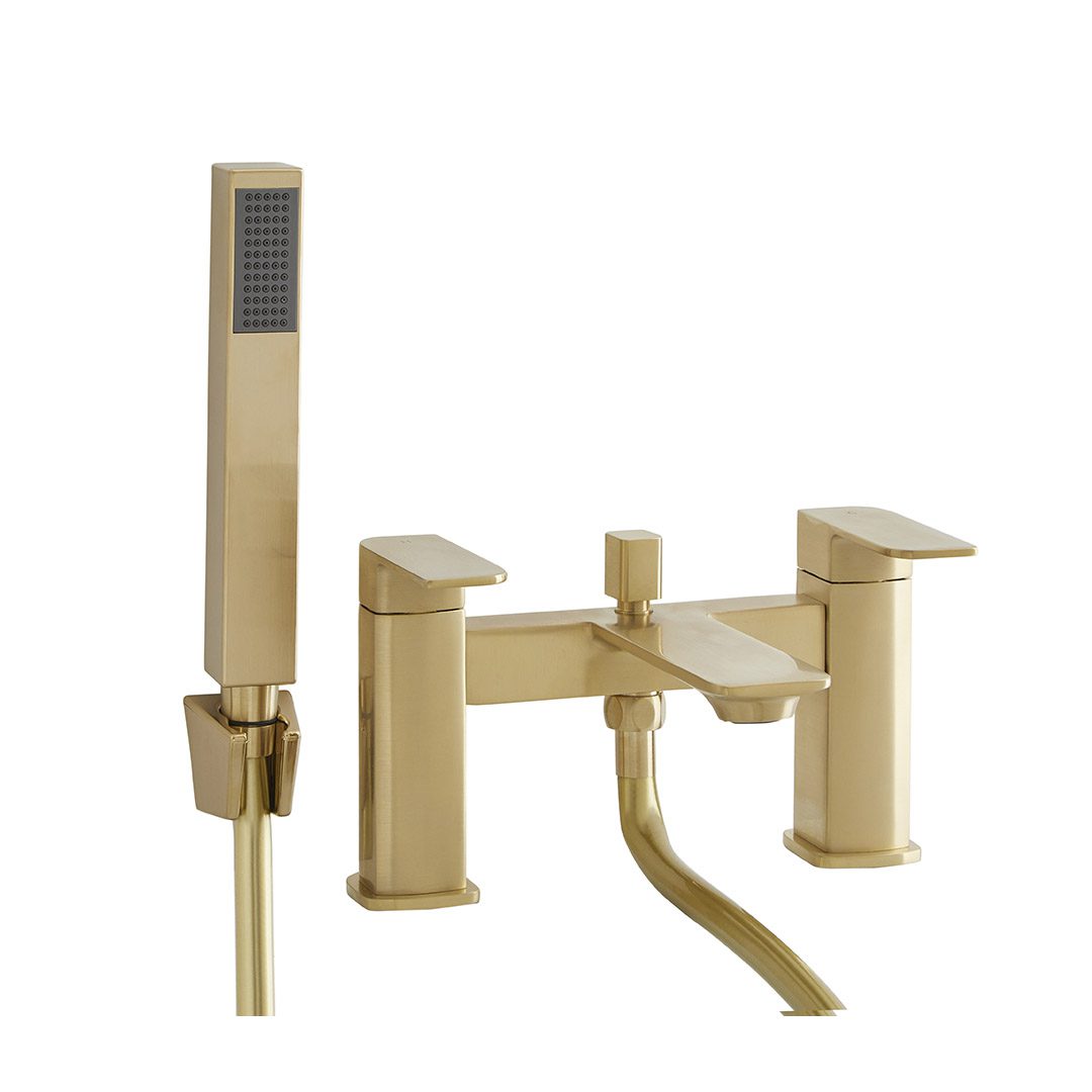 Elegant Haven Ness Brushed Brass Bath Shower Mixer 1