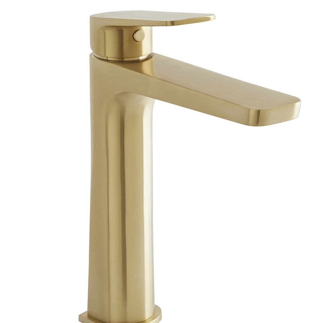 Elegant Haven Dalmuir Brushed Brass Tall Basin Mixer 1