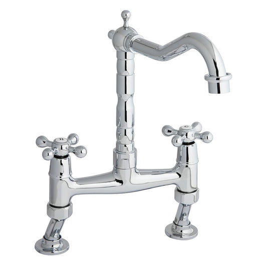 Elegant Haven Balmoral Bridge Chrome Sink Mixer