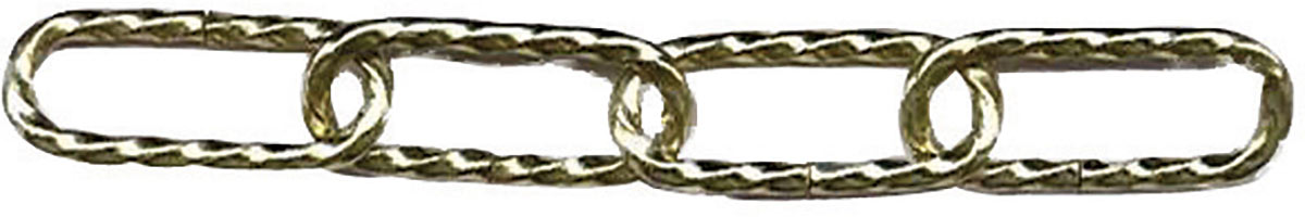Brass Plated Decorative Twist Chain 3.4mm x 2m