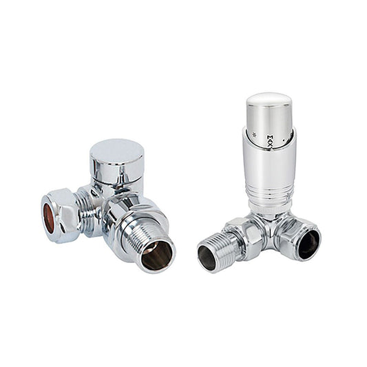Elegant Haven Trv Thermostatic Chrome Corner Radiator Valves