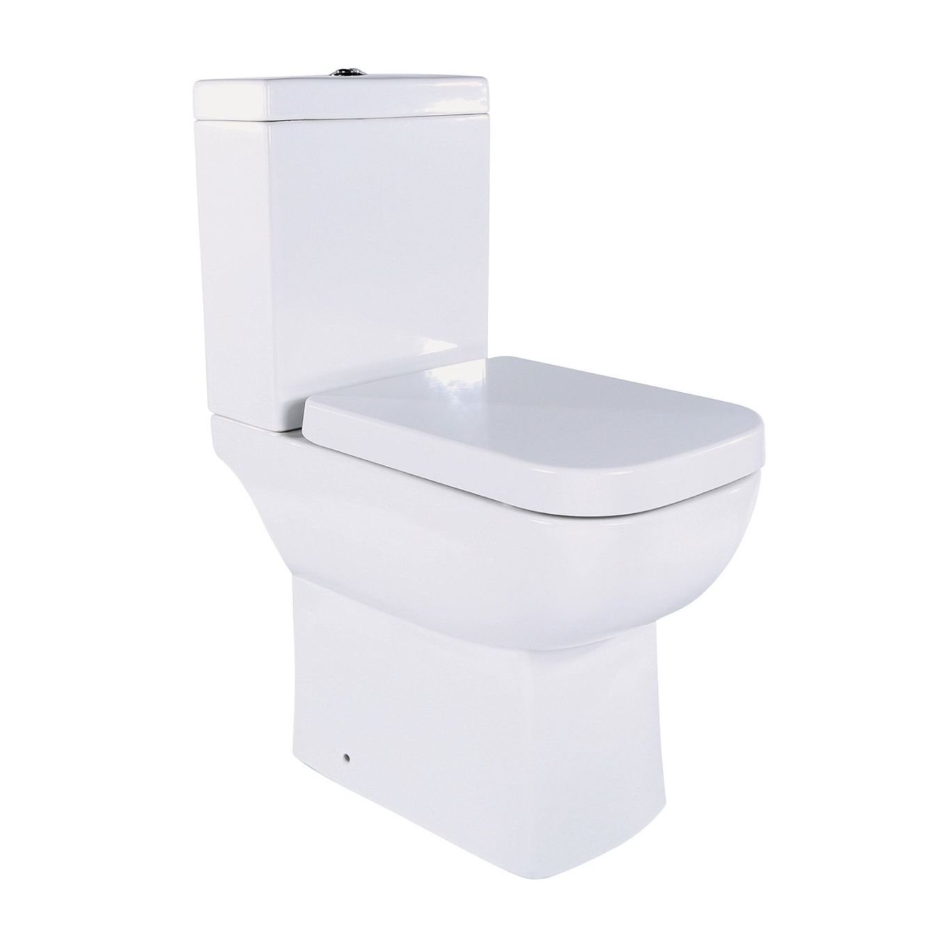 Alfrick Close Coupled Comfort Height Toilet with Soft Close Wrap Over Seat